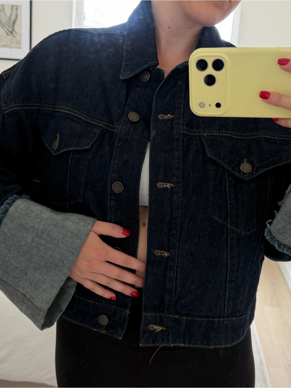 Zara Dark Indigo Denim Jacket - Womens